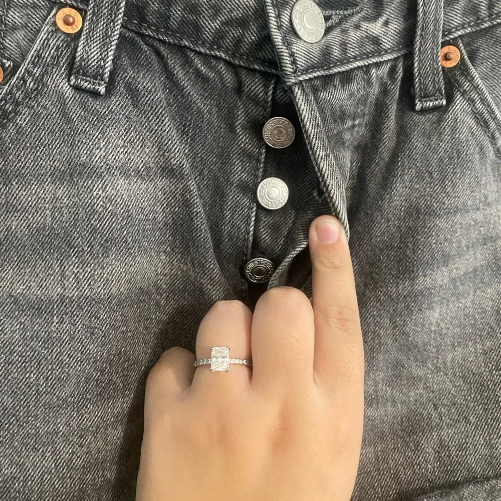 Levi's Charcoal Denim Women's Shorts - Picture 2 of 5